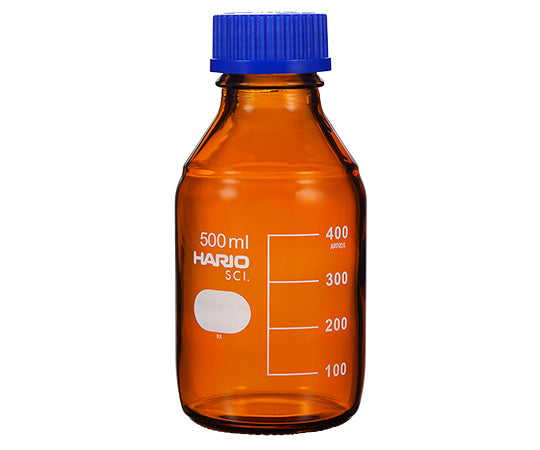 (Brown) Heat-resistant screw-top bottle (with liquid-cutting ring) GL-45 500mL NBB-500-SCI 1 bottle