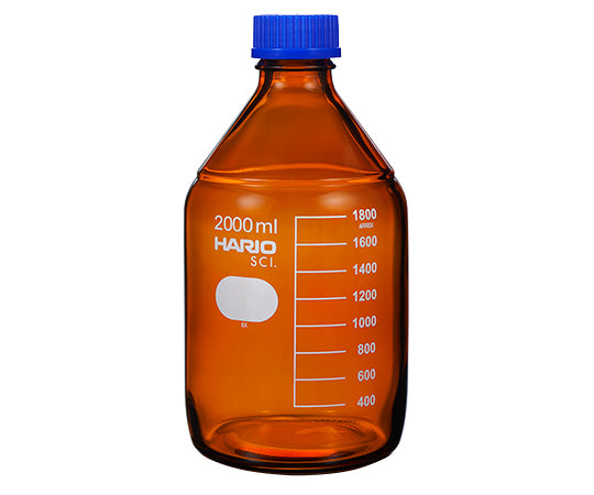 (Brown) Heat-resistant screw-top bottle (with liquid-cutting ring) GL-45 2000mL NBB-2L-SCI 1 bottle