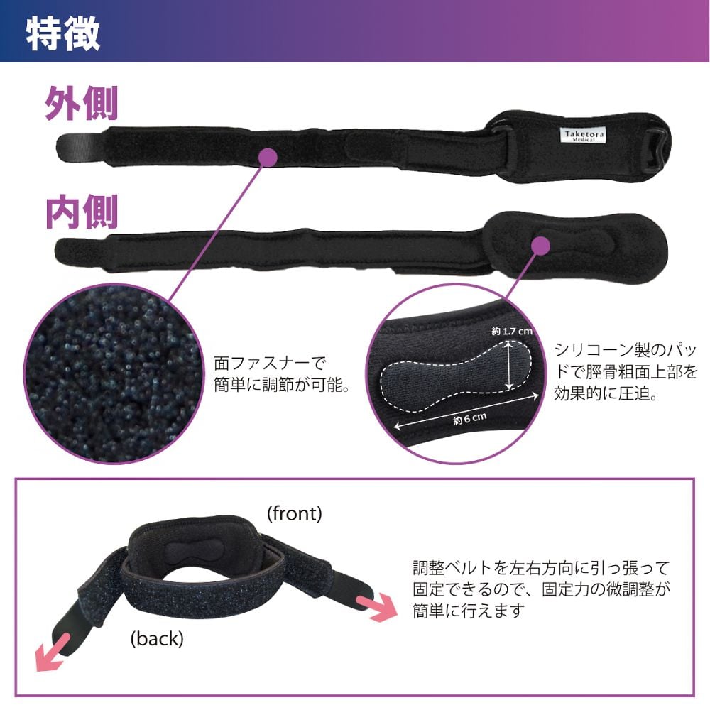 ガードラーOSバンド（パッド付膝バンド）　037390 1個