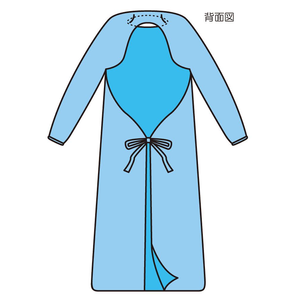 대나무 호랑이 비닐 앞치마 소매 첨부 L 50장입 076394 1상자(1장×50봉입)