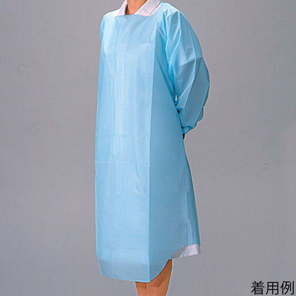 대나무 호랑이 비닐 앞치마 소매 첨부 L 50장입 076394 1상자(1장×50봉입)