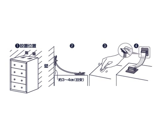 転倒防止ベルト・ビヨンタ（GP） ライトグレー 1セット（2本入）　LH-902BGP 1セット(2本入)