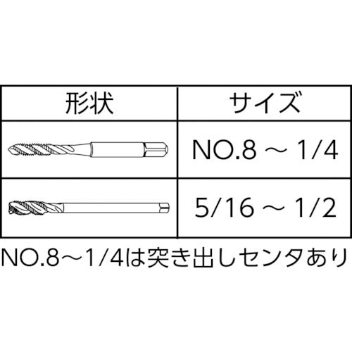 ＯＳＧ　スパイラルタップ　ＨＲコーティング　Ｎｉ基超耐熱合金用（ユニファイねじ用）　１／４　山数２８　ねじ長さ１６ｍｍ　３９０１４６７　WHR-NI-SFT-GH4-1/4-28UNJF　1 本