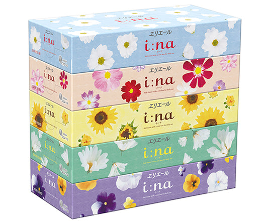 Elleair i:na Tissue 150W5P 5 boxes x 12 packs 21001219 1 case (5 boxes x 12 packs)