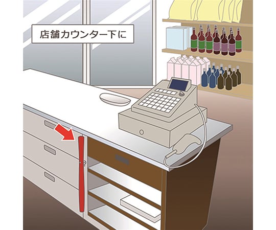 Self-defense baton, bodyguard, black, 30mm x 40cm, YBS-1, 1 piece