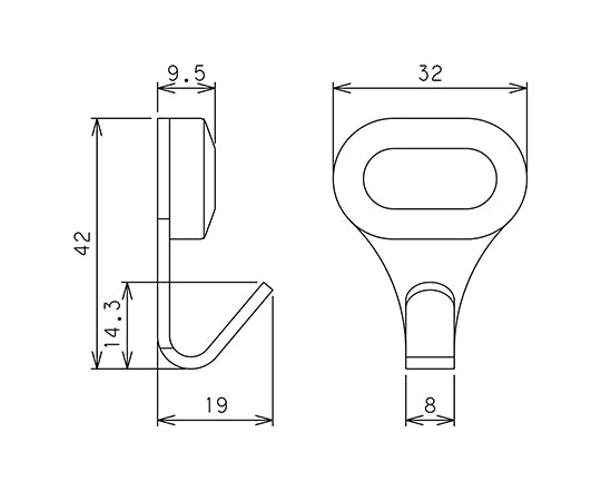 J-hook Strong White MJ-70E 1 piece