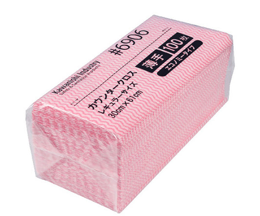 カウンタークロスエコノミー薄手レギュラー　100枚入　ピンク　6906 1パック(100枚入)