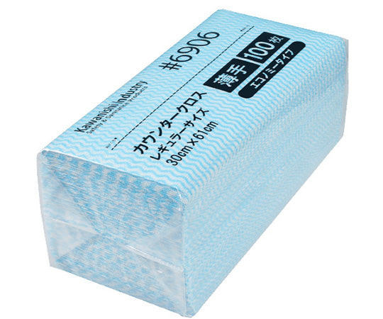 カウンタークロスエコノミー薄手レギュラー　100枚入　ブルー　6906 1パック(100枚入)