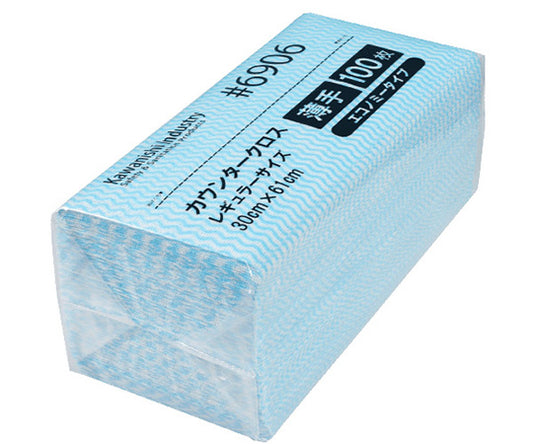 カウンタークロスエコノミー薄手レギュラー　100枚入　ブルー　6906 1パック(100枚入)