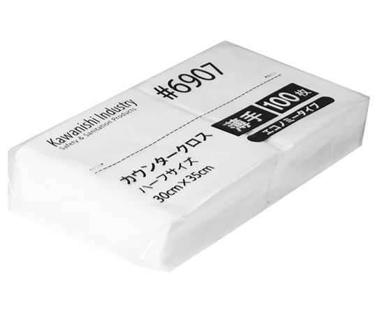 Counter Cloth Economy Thin Half 100 Sheets White 6907 1 Pack (100 Sheets)