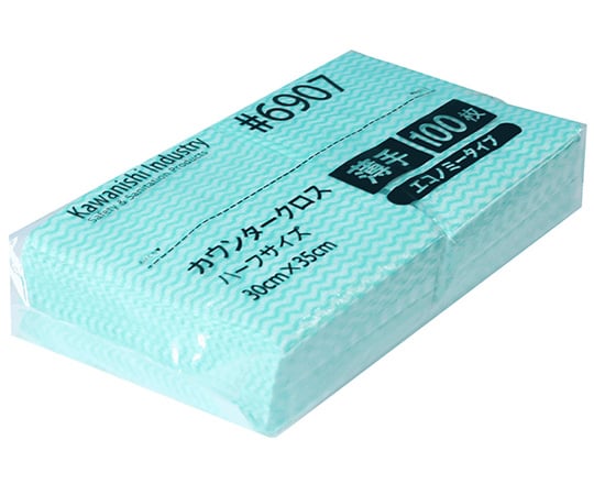 Counter Cloth Economy Thin Half 100 Sheets Green 6907 1 Pack (100 Sheets)