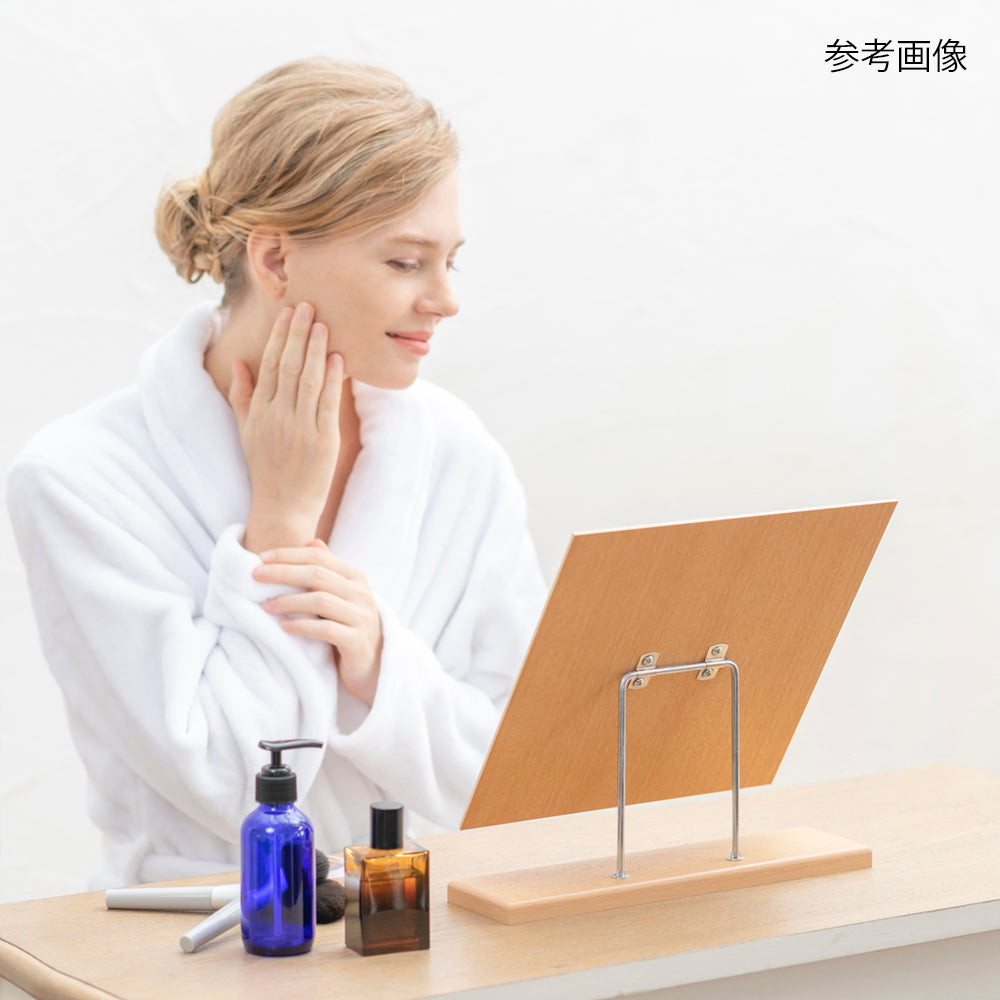 Wood Stand Mirror L Wood Grain H-301 1pc