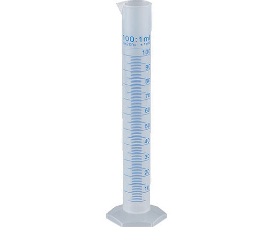 암 실린더 100ml 파란 눈금 첨부 PP제 MS100 1개