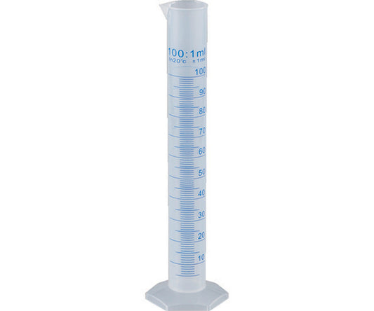 암 실린더 100ml 파란 눈금 첨부 PP제 MS100 1개