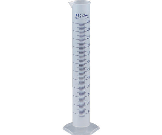 암 실린더 250ml 파란 눈금 첨부 PP제 MS250 1개