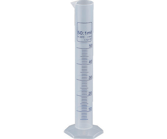 암 실린더 50ml 파란 눈금 첨부 PP제 MS50 1개