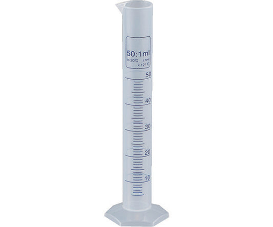 암 실린더 50ml 파란 눈금 첨부 PP제 MS50 1개