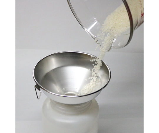 스테인리스 광구 로트 쇠장식 부착(곡물용) 상경 φ150×하경 φ37×전체 길이 105 발길이 30 SRTH150 1개