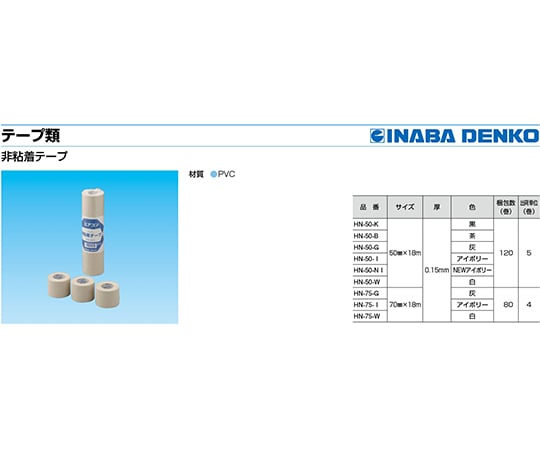 非粘着テープ 1箱（5個入）　HN-50-I 1箱(5個入)