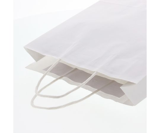 手提げ紙袋　25チャームバッグ　MS1　晒白無地　50枚　003276011 1パック(50枚入)