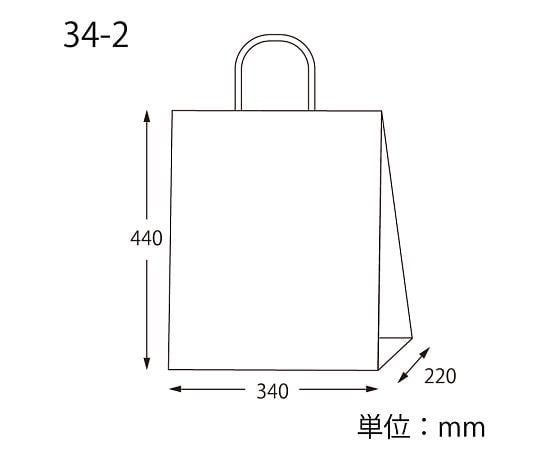 수제 종이 봉투 25 매력 가방 34-2 표백 무지 50 매 003279102 1 팩 (50 매입)