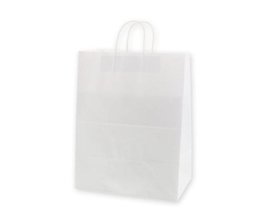 手提げ紙袋　25チャームバッグ　34-2　晒白無地　50枚　003279102 1パック(50枚入)