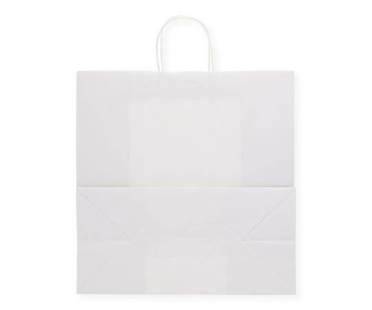 Paper bag for carrying 25 Charm Bag 45-1 Bleached white plain 50 pieces 003297001 1 pack (50 pieces)
