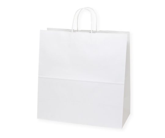 Paper bag for carrying 25 Charm Bag 45-1 Bleached white plain 50 pieces 003297001 1 pack (50 pieces)