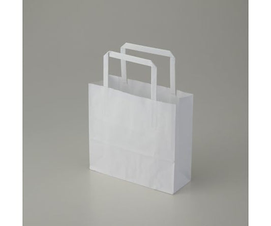 手提げ紙袋　25チャームバッグ　平手　18-2　晒白無地　50枚　003273221 1パック(50枚入)