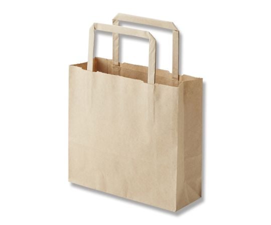 手提げ紙袋　25チャームバッグ　平手　18-2　未晒無地　50枚　003273270 1パック(50枚入)