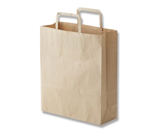 手提げ紙袋　25チャームバッグ　平手　26-4　未晒無地　50枚　003267401 1パック(50枚入)