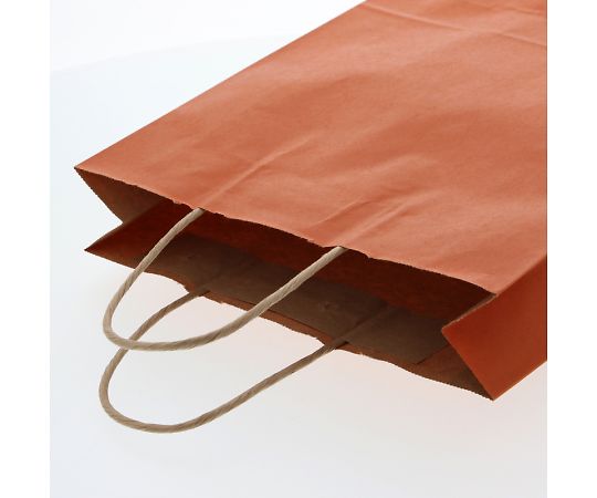 手提げ紙袋　25チャームバッグ　MS1　未晒　オレンジC　50枚　003276808 1パック(50枚入)