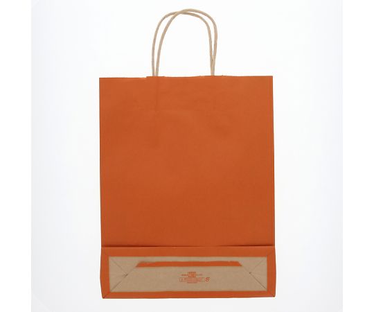 手提げ紙袋　25チャームバッグ　MS1　未晒　オレンジC　50枚　003276808 1パック(50枚入)