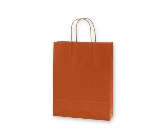 手提げ紙袋　25チャームバッグ　MS1　未晒　オレンジC　50枚　003276808 1パック(50枚入)