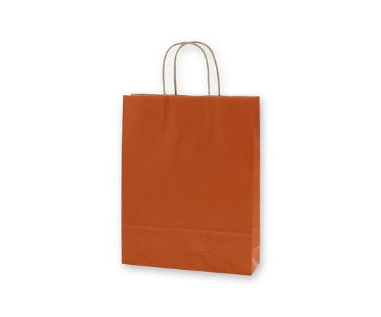 手提げ紙袋　25チャームバッグ　MS1　未晒　オレンジC　50枚　003276808 1パック(50枚入)