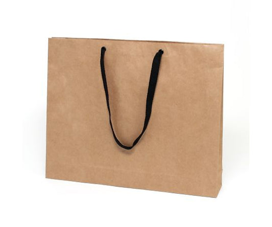 手提げ紙袋　ファッションバッグ　L　未晒無地　10枚　006470610 1パック(10枚入)