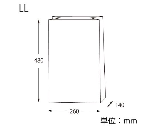 角底袋　LL　未晒無地　100枚　004012600 1パック(100枚入)