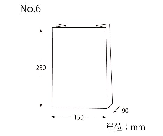 角底袋　No.6　白無地　100枚　004052600 1パック(100枚入)