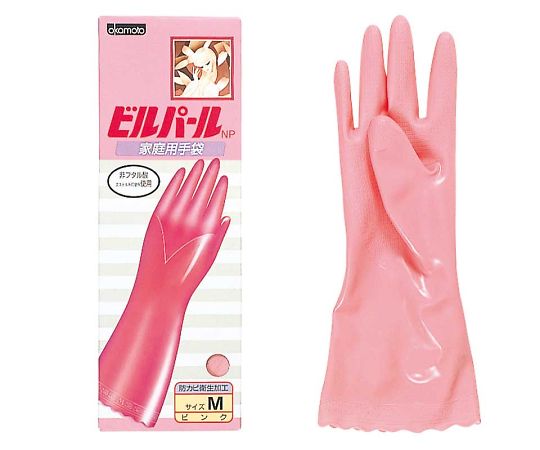 Vinyl gloves Bill Pearl Thick NP M Pink 1 pair boxed 004771140 1 pair/box