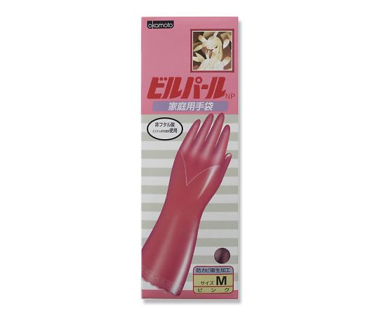 Vinyl gloves Bill Pearl Thick NP M Pink 1 pair boxed 004771140 1 pair/box