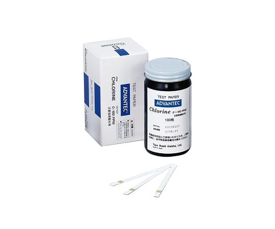 クロ-ル試験紙 0～100ppm次亜塩素酸水用 1箱（100枚入）　08010030 1箱(100枚入)