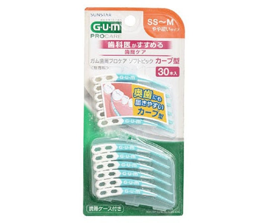 Gum Periodontal Procare Soft Pick Curved Type Size SS-M 30 pieces 1 piece (30 pieces)