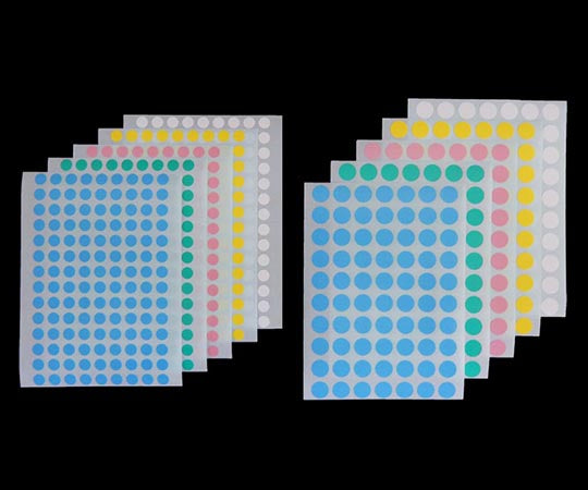 Pastel dot labels, 5-color mix, 12mmφ MPDL12SM, 1 bag (5 colors x 140 sheets)