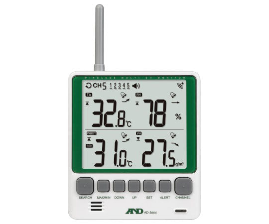 멀티 채널 무선 환경 온습도계 친기・자기 세트 AD-5664SET 1개