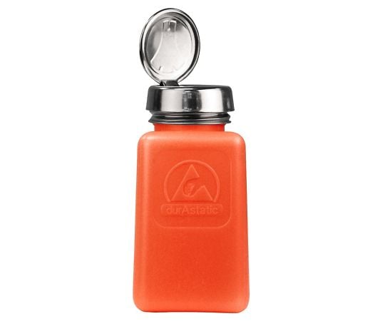 Static electricity dissipative bottle, orange, one-touch, HDPE, 35270, 1 piece