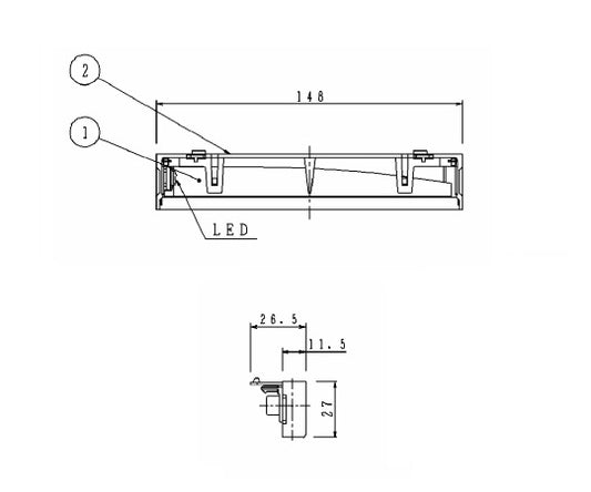 LED誘導灯補修ランプ　FK91110 1個