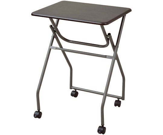 折りたたみテーブル　キャスター付き　アンティークブラウン×ブラック　MST-5040(ABR/SBK) 1台