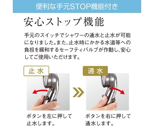 節水シャワープロ・プレミアム　シャワーヘッド　節水　増圧　手元ストップ　水量切替　ST-X3B 1個