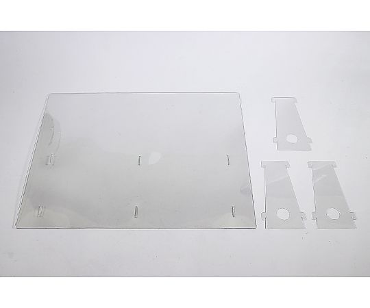 Splash-proof transparent lightweight partition, large, 0.5mm thick, H500 x W610 x D100mm, 51077, 1 piece