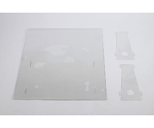 Splash-proof transparent lightweight partition, medium, 1.0mm thick, H500 x W450 x D100mm, 51079, 1 piece